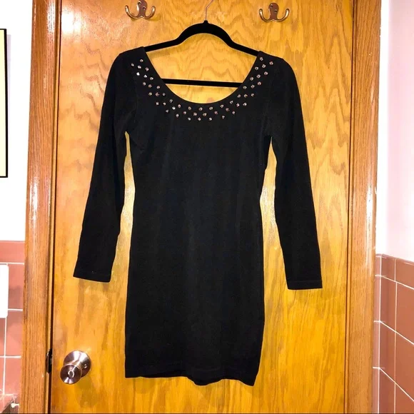 Tripp NYC Vintage 1988 Studded Nightclub Lycra Dress M - Picture 6 of 16